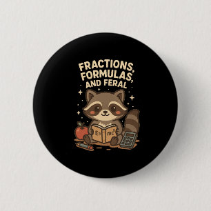 Badge Rond 5 Cm Retour à l'école professeur de mathématiques Racco