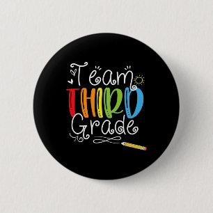 Badge Rond 5 Cm Retour À L'Équipe D'École Troisième Classe 3E Étud