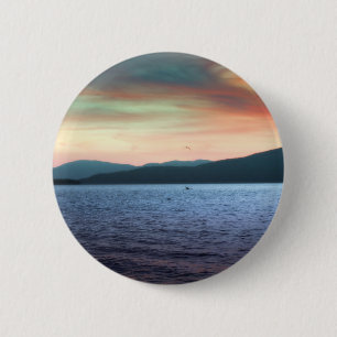 Badge Rond 5 Cm Retour de Kayak et de Goéland