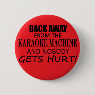 Badge Rond 5 Cm Retour De La Machine Karaoke