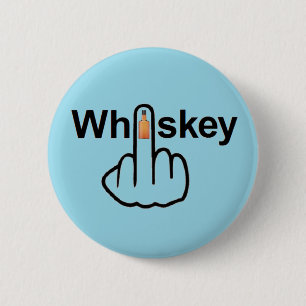 Badge Rond 5 Cm Retournement de la touche Whiskey