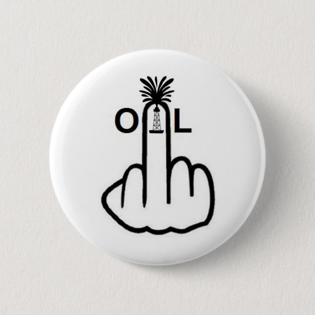 Badge Rond 5 Cm Retournement de l'huile de bouton (Devant)