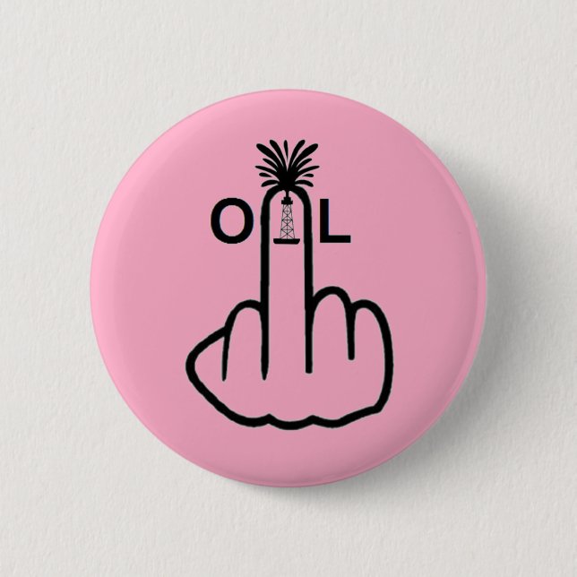 Badge Rond 5 Cm Retournement de l'huile de bouton (Devant)