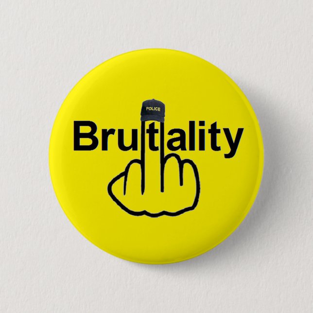 Badge Rond 5 Cm Retourner brutalité policière (Devant)