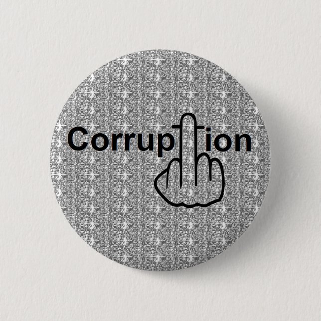 Badge Rond 5 Cm Retourner corruption de bouton (Devant)
