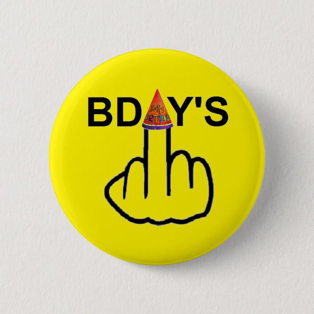 Badge Rond 5 Cm Retourner d'anniversaire du bouton (Devant)