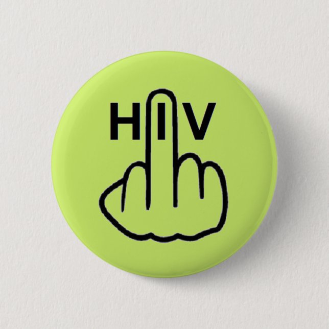 Badge Rond 5 Cm Retourner du bouton VIH (Devant)