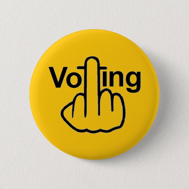 Badge Rond 5 Cm Retourner du vote de bouton (Devant)