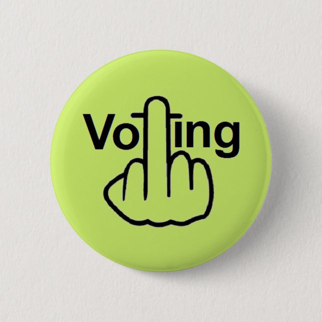 Badge Rond 5 Cm Retourner du vote de bouton (Devant)