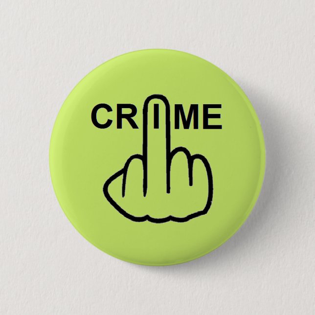 Badge Rond 5 Cm Retourner la criminalité sur les boutons (Devant)