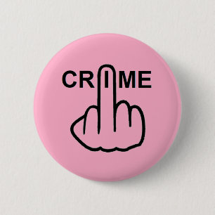 Badge Rond 5 Cm Retourner la criminalité sur les boutons
