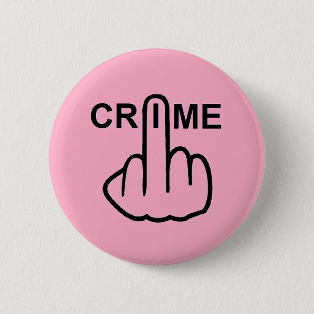 Badge Rond 5 Cm Retourner la criminalité sur les boutons (Devant)