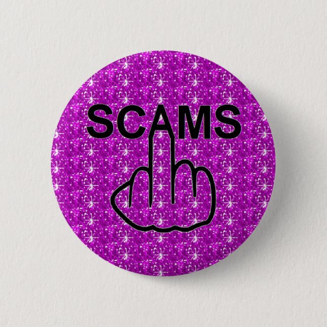 Badge Rond 5 Cm Retourner les scams de bouton (Devant)