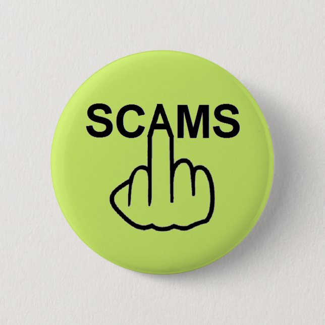 Badge Rond 5 Cm Retourner les scams de bouton (Devant)