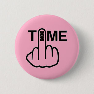 Badge Rond 5 Cm Retourner l'heure du bouton