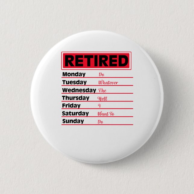 Badge Rond 5 Cm Retraité 2020 Planifier les cadeaux de retraite (Devant)