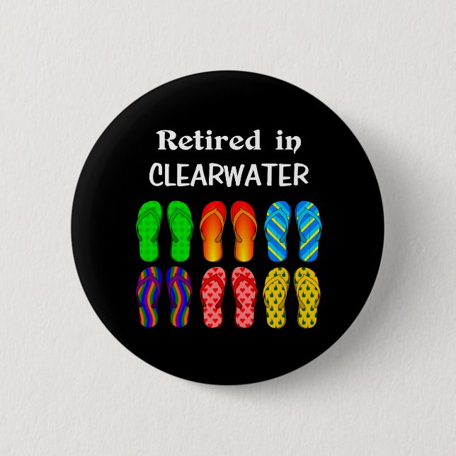 Badge Rond 5 Cm Retraité à Clearwater (Devant)