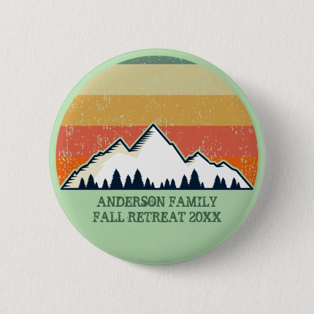 Badge Rond 5 Cm Retraite d'automne personnalisée Sunset Mountain P (Devant)