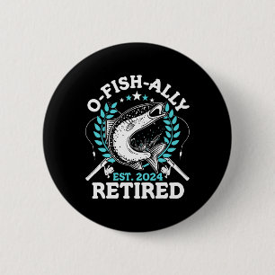 Badge Rond 5 Cm Retraité O-poisson-iellement Cadeaux de retraite d