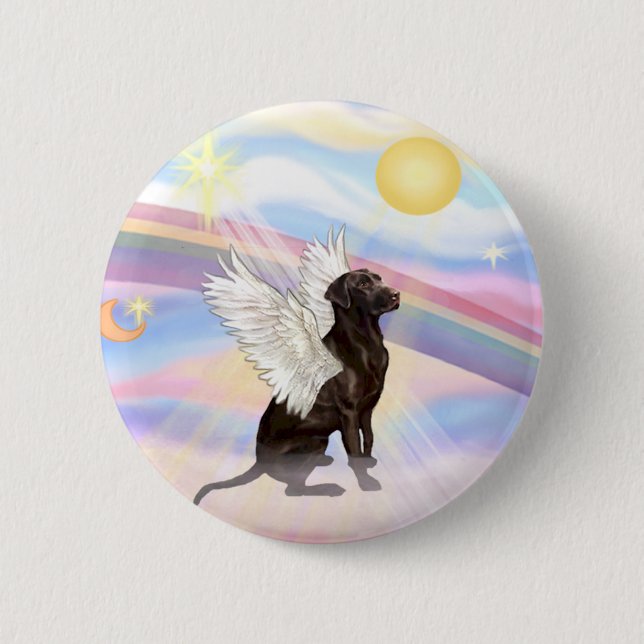 Badge Rond 5 Cm Retriever du Labrador (Devant)