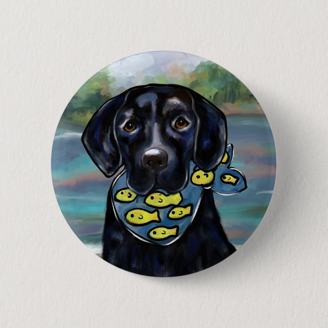 Badge Rond 5 Cm Retriever du Labrador (Devant)