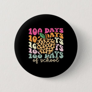 Badge Rond 5 Cm Rétro 100 Jours D'école Léopard Enseignant 100ème