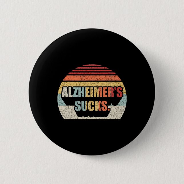 Badge Rond 5 Cm Retro Alzheimers Démence Alzheimer Démence (Devant)