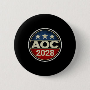 Badge Rond 5 Cm Rétro Aoc 2028 Lutte contre l'oligarchie Manifesta