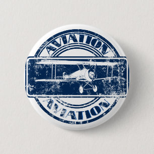 Badge Rond 5 Cm Rétro art d'aviation