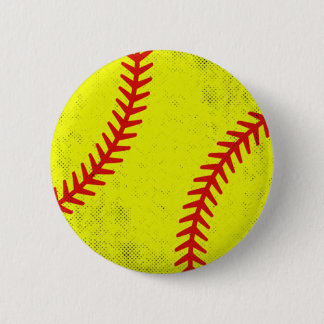 Badge Rond 5 Cm Retro Athletic Softball Fastpitch Game Day Style