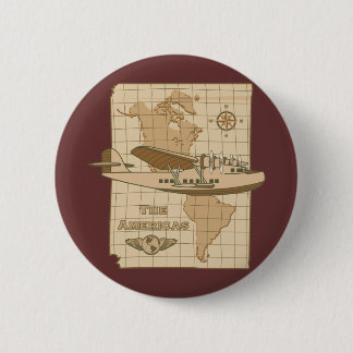 Badge Rond 5 Cm Rétro avion