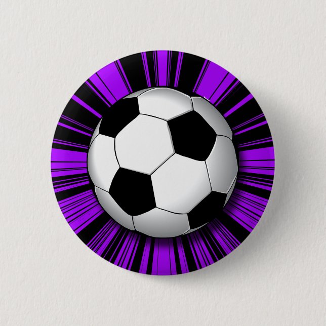 BADGE ROND 5 CM RÉTRO BALLON DE FOOTBALL (Devant)