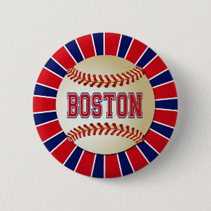 BADGE ROND 5 CM RÉTRO BASE-BALL DE BOSTON