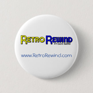 Badge Rond 5 Cm Rétro bouton de rebobinage