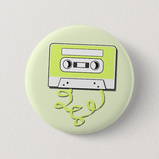 Badge Rond 5 Cm Rétro Casssette (Devant)