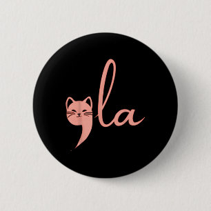 Badge Rond 5 Cm Retro Cat Comma La Kamala Harris Pour Président 20