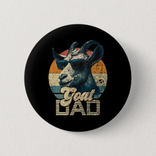 Badge Rond 5 Cm Retro Chèvre Papa Meilleure Chèvre Papa Daddy Dadd