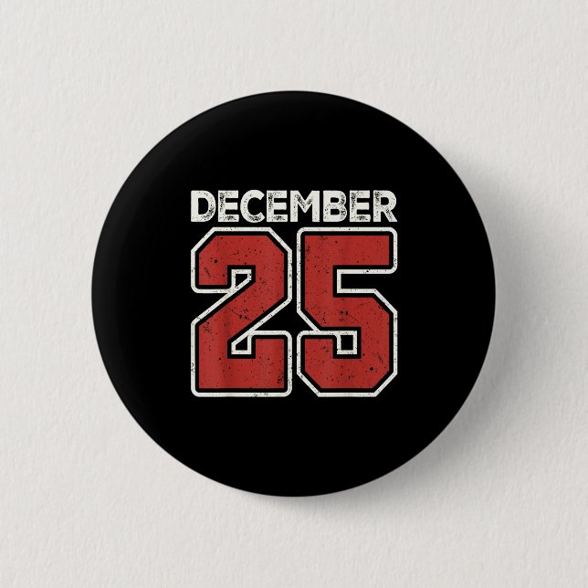 Badge Rond 5 Cm Retro Christmas December 25 Xmas Matching For Men  (Devant)