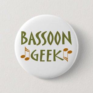 Badge Rond 5 Cm Rétro conception de geek de basson