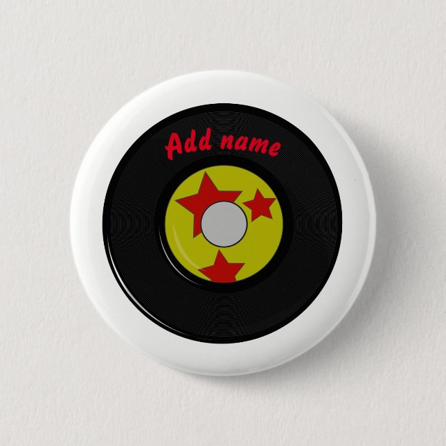 Badge Rond 5 Cm Rétro disque de vinyle (Devant)