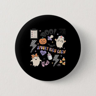 Badge Rond 5 Cm Retro Éffrayante Nicu Nurse Halloween Mignonne Cit