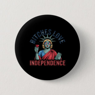 Badge Rond 5 Cm Rétro Es Amour Indépendance Drôle 4 Juillet