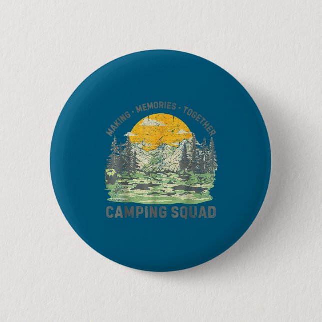 Badge Rond 5 Cm Retro Family Camng Crew Est 2025 Camper Camp Camng (Devant)