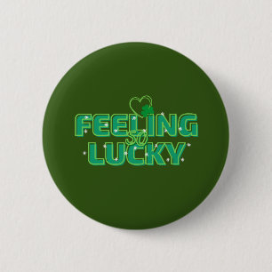 Badge Rond 5 Cm Retro Feeling Lucky St Patrick's Day