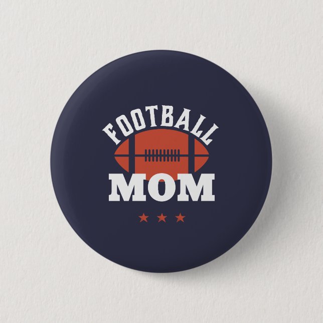 Badge Rond 5 Cm Retro Football Maman Mère de sport Joueur enfant (Devant)