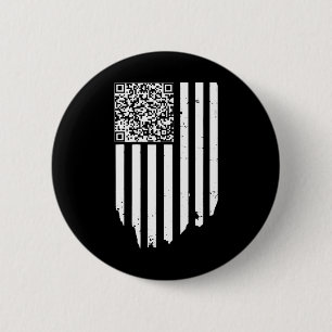 Badge Rond 5 Cm Retro Funny Qr Trump Code de danse