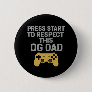 Badge Rond 5 Cm Retro Gamer Papa Respecter Citation