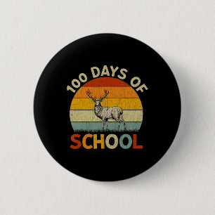 Badge Rond 5 Cm Retro Garçons Filles Enseignants 100ème Jour De L'