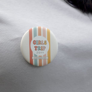 Badge Rond 5 Cm Retro Girls Trip Cute Girls Week-end