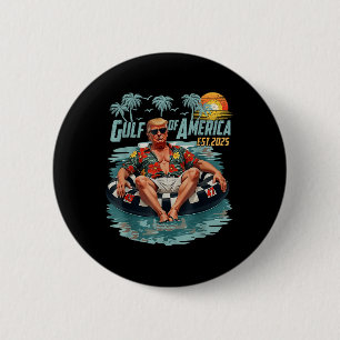Badge Rond 5 Cm Retro Golfe De Usa Amérique Est 2025 Américain Gol